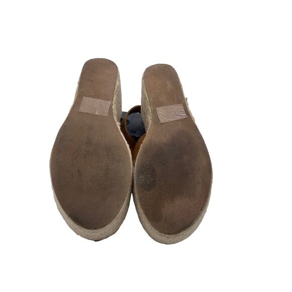 Boho Betani Sky High Platform Cottage Wedge Espadrille Leather Strap 7.5 Sandals - Picture 9 of 9